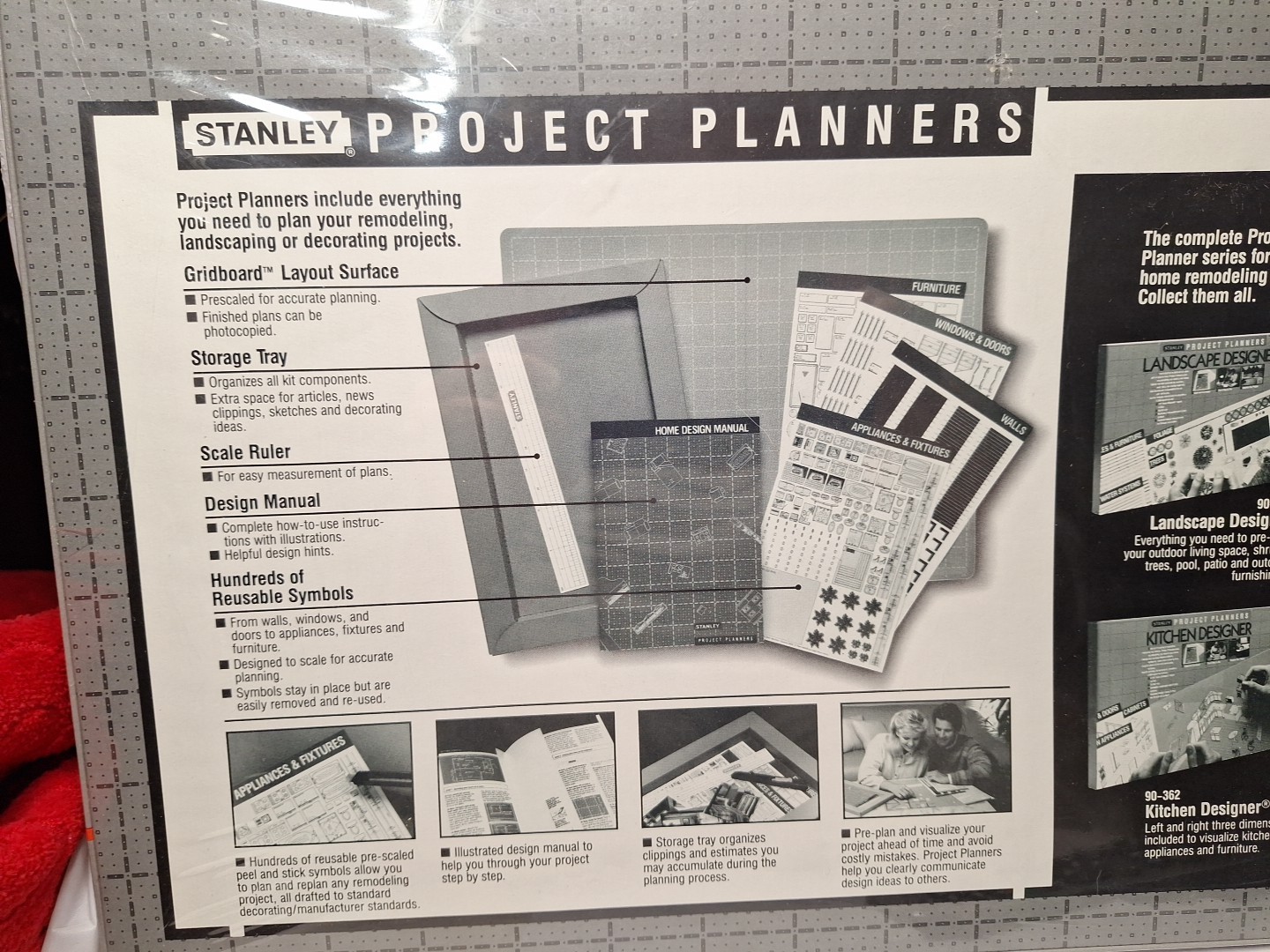 New Stanley Project Planners Home Design Scale Gridboard 1988 Furniture, Rooms