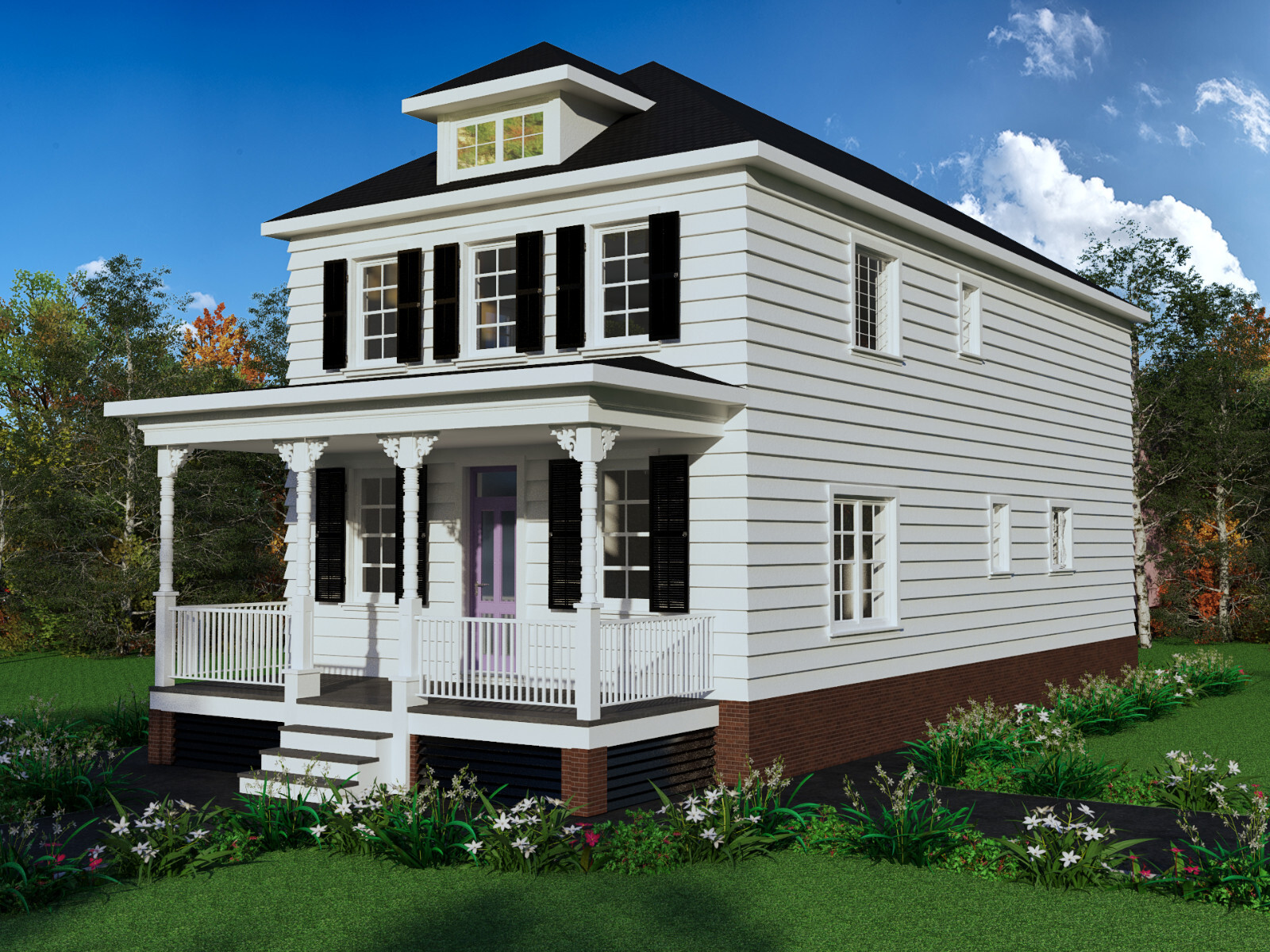House Plan – 3 BR 2.5 Baths – 1,980 sf.
