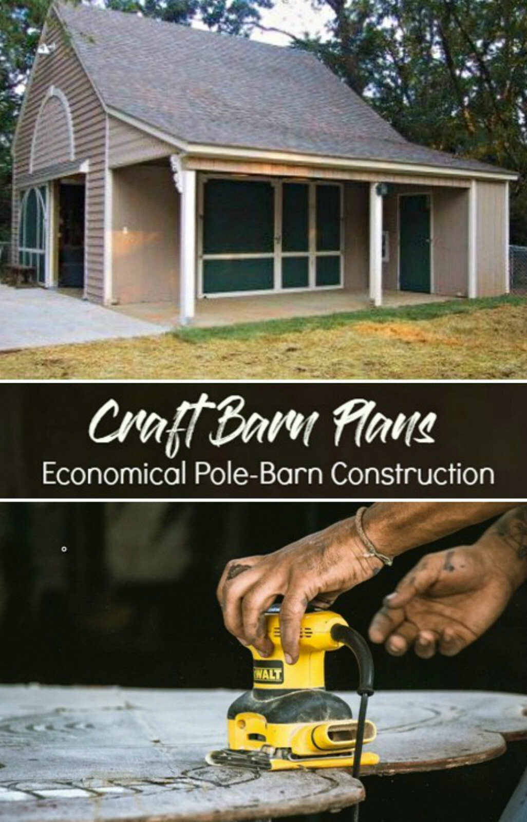 15 Craft Barn Designs – Complete Economical Pole-Barn Building Plans (S1)