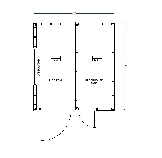 Lean-To Greenhouse Combo plans-Modern greenhouse blueprints