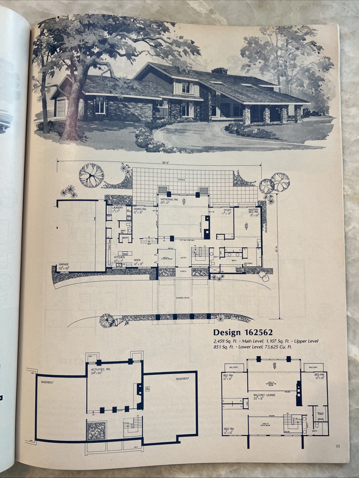 125 Contemporary Home Plans Home Planners, Inc 1982 Vintage
