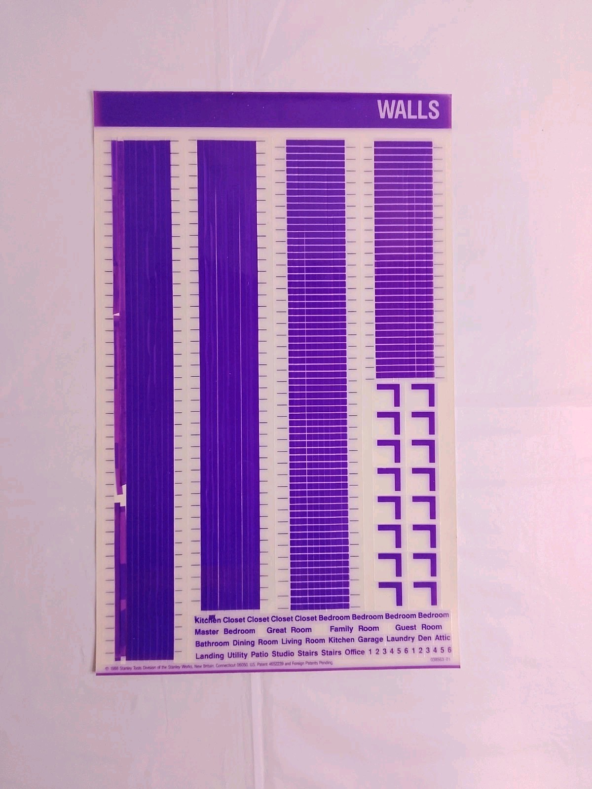 Vintage 1988 Stanley Project Planners Home Designer Kit Layout 1/4 Scale 90-360