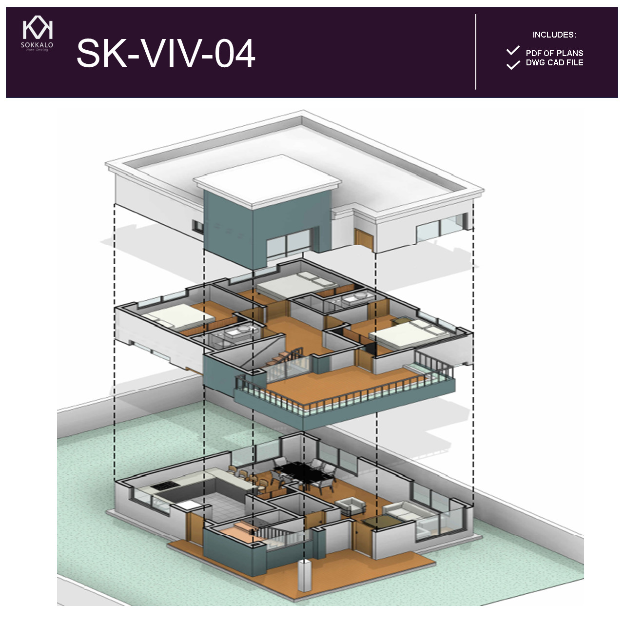 35′-2 3/4″ x 27′-1/4″ (10.68X08.30 m) A Frame Modern House – Plan Blueprint PDF