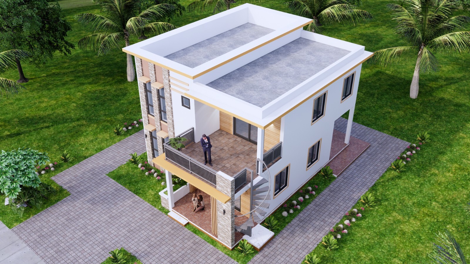26×36 Feet House Plans 8×9 Meter 3 Bedrooms 2 Baths Terrace PDF (A4 Hard Copy)
