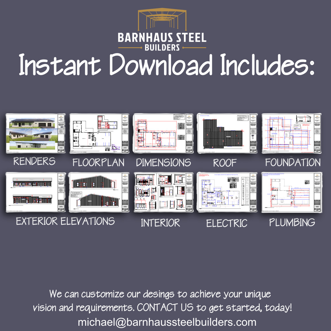 The Cloud Gate Barndominium – 3 Bedrooms / 2.5 Baths 2,275 SF Design Blueprints