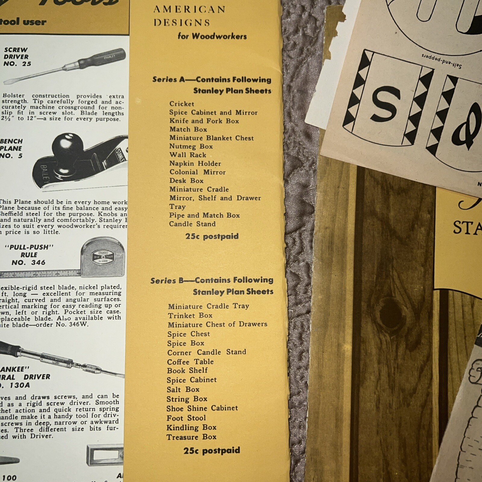 VTG 1948 Stanley – Early American Designs Booklet Series A & B – 30 Total Plans+