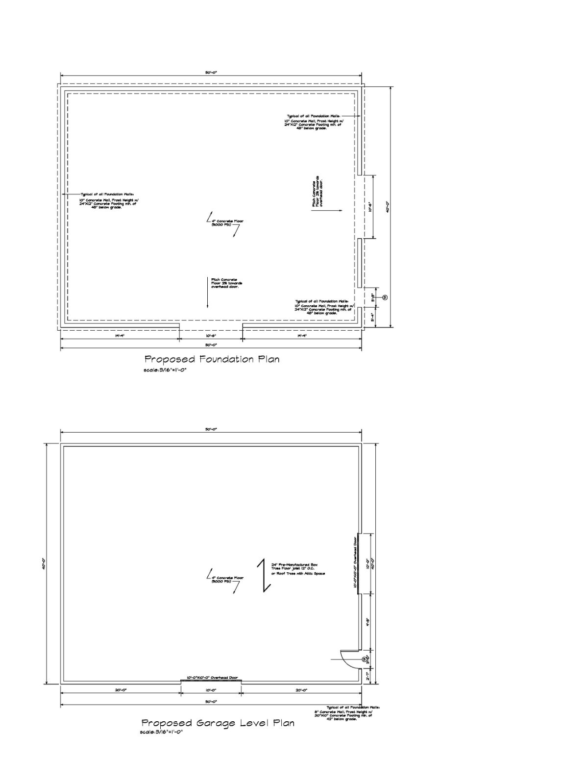 40X50 50X40 BARN PLANS GABLE ROOF PLAN #18-4050-GBL-1