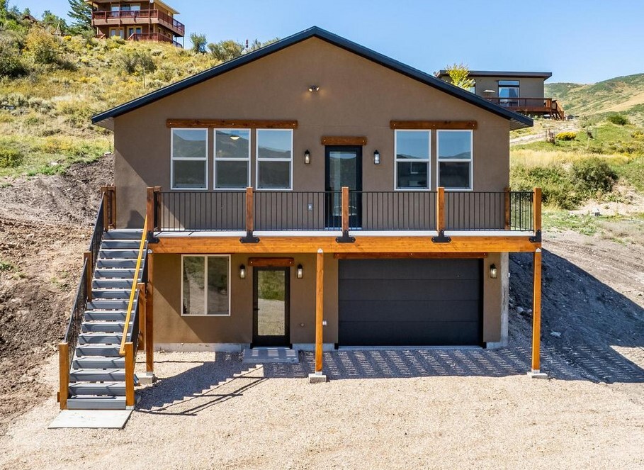 Custom House Home Building Plans 3 Bed, 2 bath, 1 car PDF & CAD for Uphill Lot