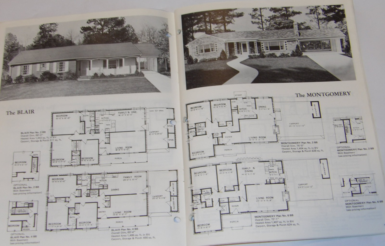 VTG 1979 ‘HOMES OF TODAY’ 3 AND 4 BEDROOM CATALOG OF HOUSE PLANS! LAYOUTS/PICS!