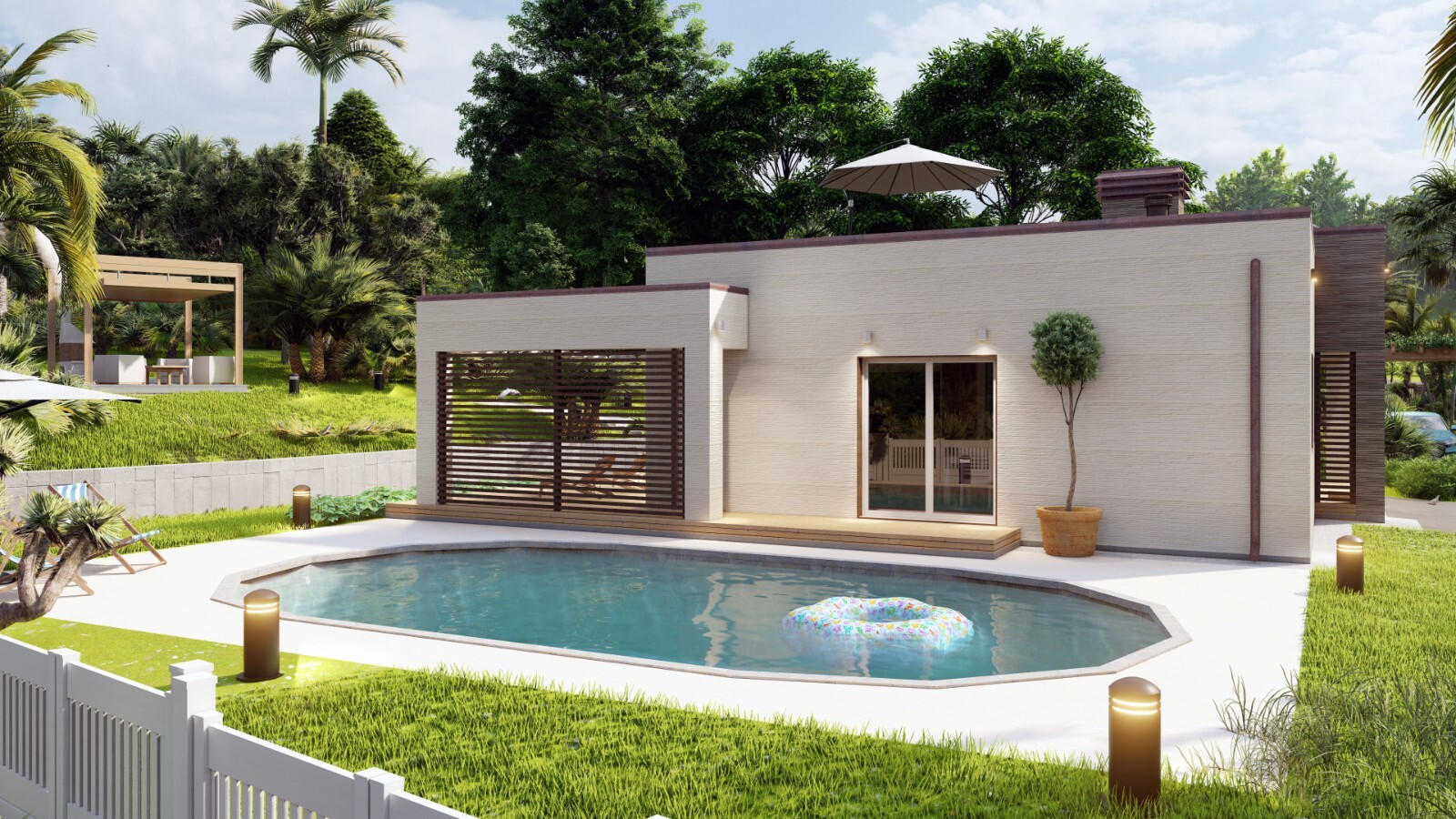 Flat House 2 Bed, Bathroom, Terrace, CAD Blueprints Metric/Imperial