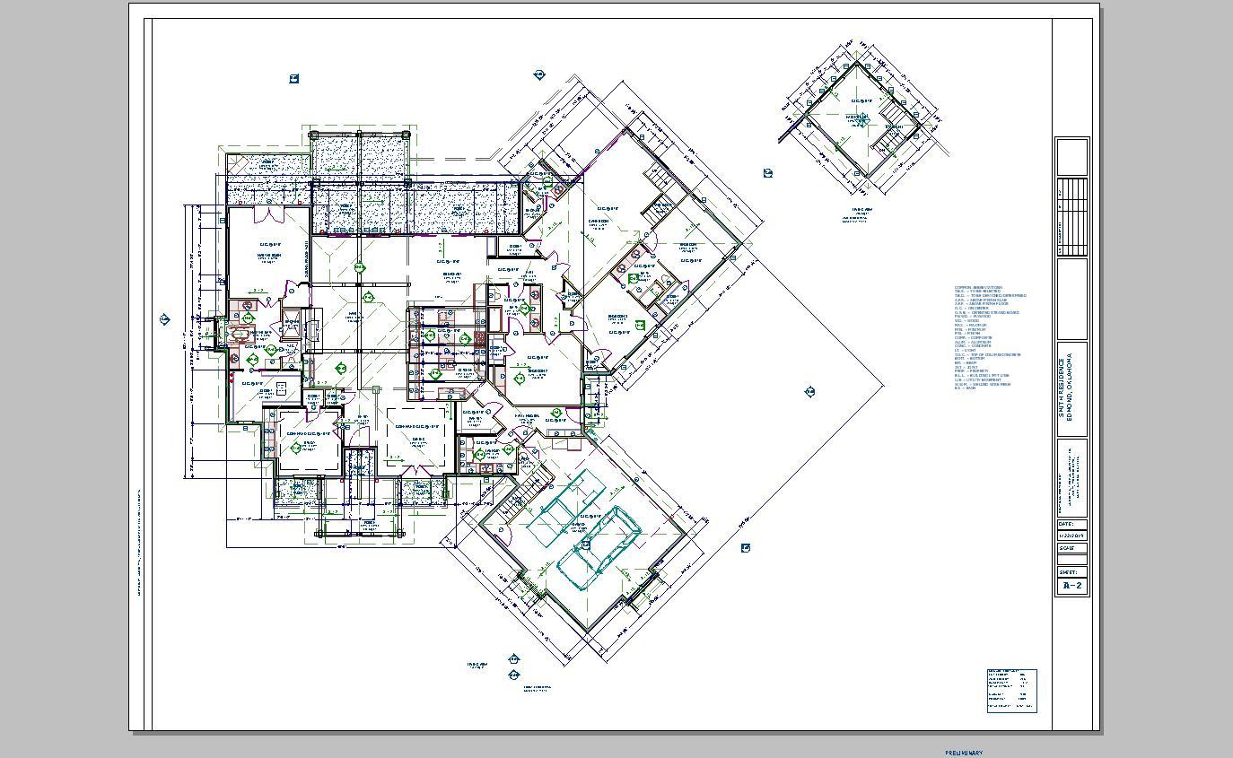 ARCHITECT DESIGNED RANCH HOUSE PLAN, 4,950 S.F!, 4BR, 3.5BA, MASTER SUITE, 2-CAR