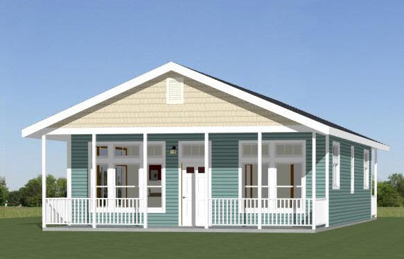 28×40 House — 2 Bedroom 2 Bath — PDF Floor Plan — 1,120 sq ft — Model 1A