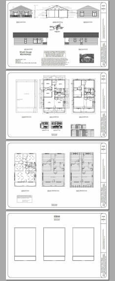 30×40 House — 3 Bedroom 2 Bath — 1,200 sq ft — PDF Floor Plan — Model 2C