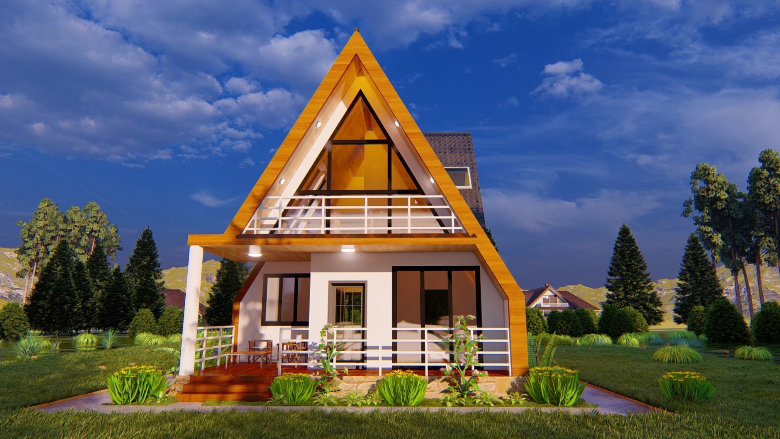 A frame house plan [2 bedrooms]