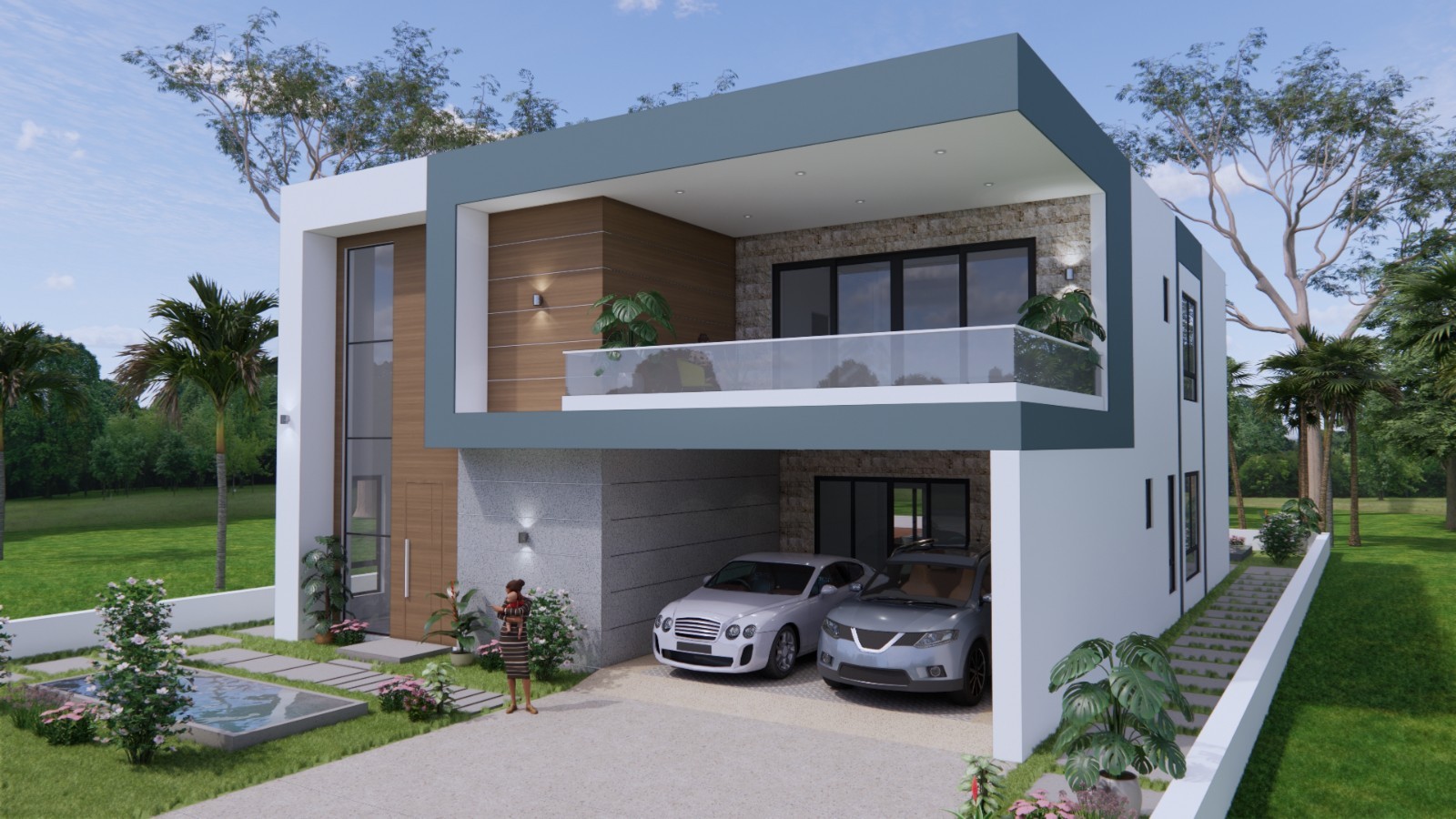 39×56 Feet House Plans 3d 12×17 Meter 6 Beds 8 Baths PDF File and (A4 Hard Copy)