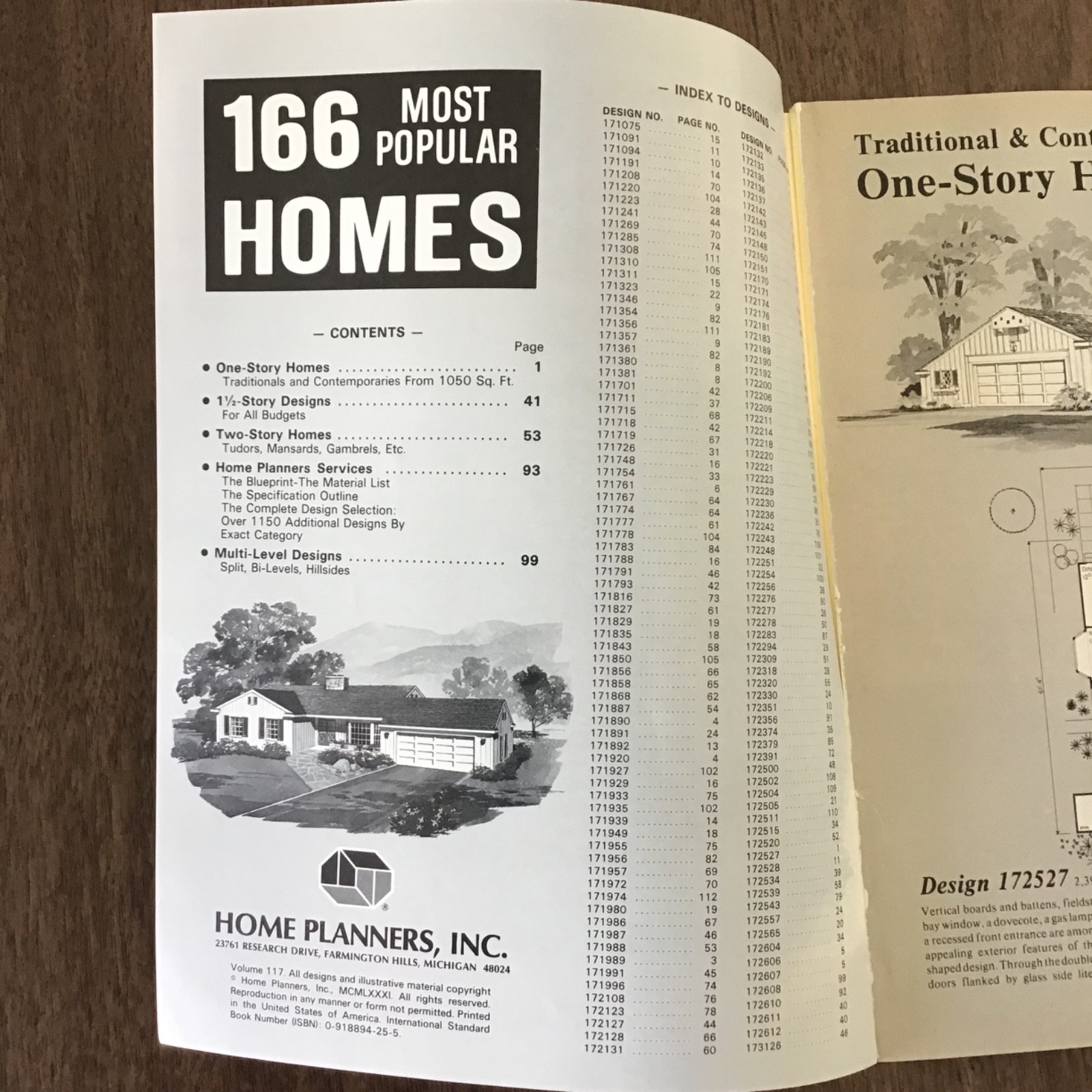 1981 Vintage 166 Contemporary Home Plans HOUSE Floor Plans Book SEE INDEX