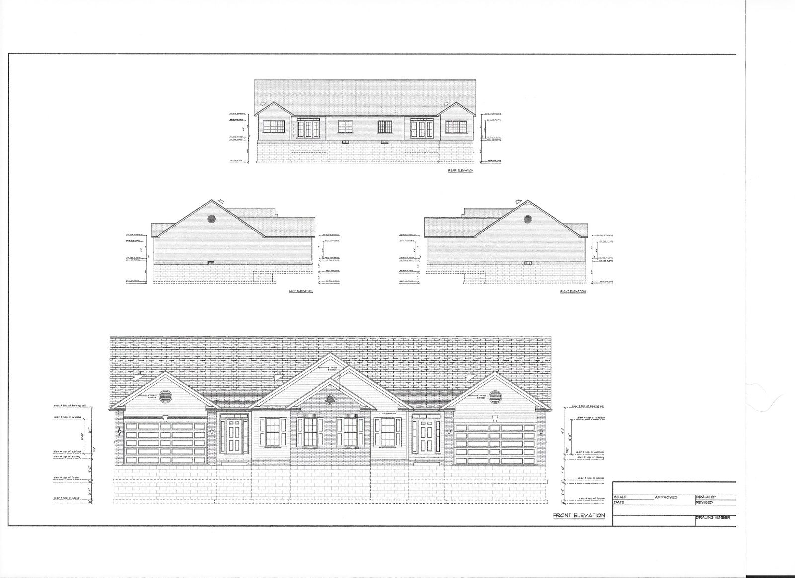 Full Set of Condominium / Duplex building plans 1,530 sq ft