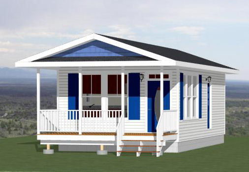 16×32 Tiny House — 511 sq ft — PDF Floor Plan — Model 2H