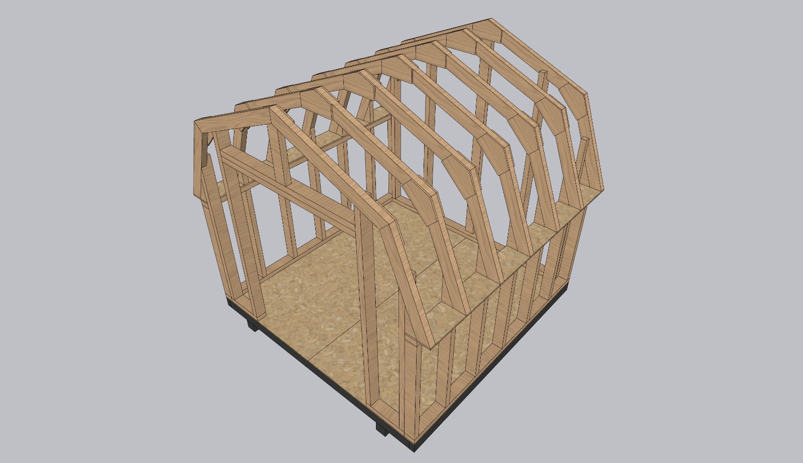DIY 8×8 Shed Plan (Gambrel Roof Barn) | PDF + Material List + A4 Printed Guide