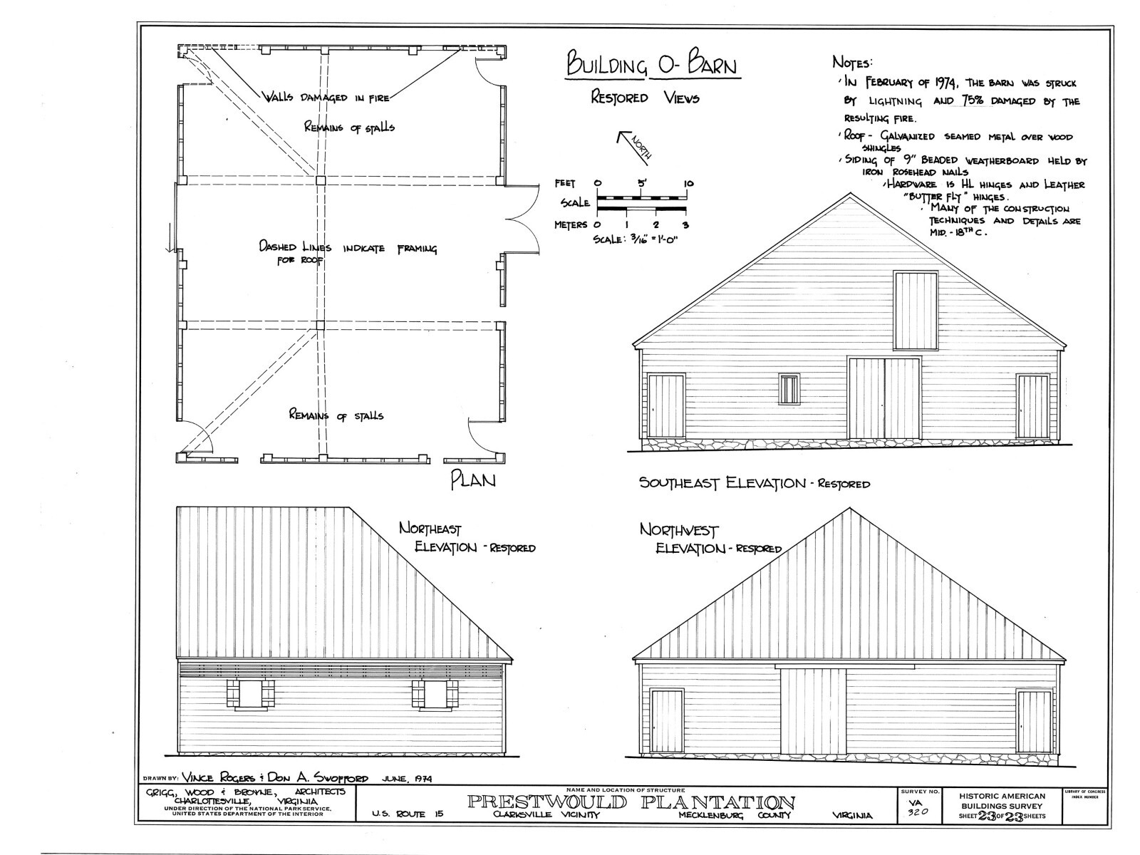 Architectural Home Plans, Prestwould Virginia Plantation Mansion w/ cottages