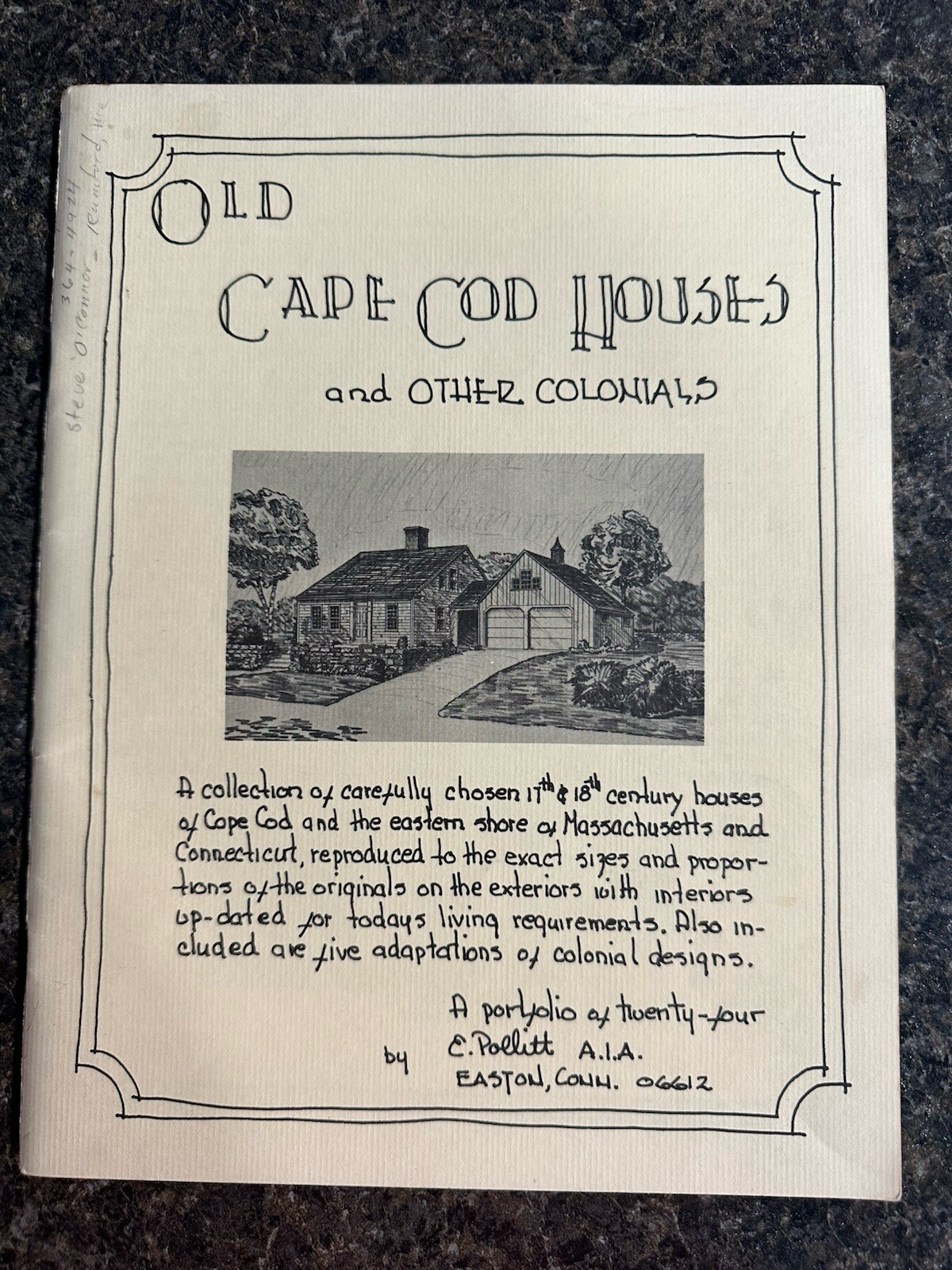Old Colonial Houses And Old Cape Cod Houses by Evan Pollitt PB Hard to Find