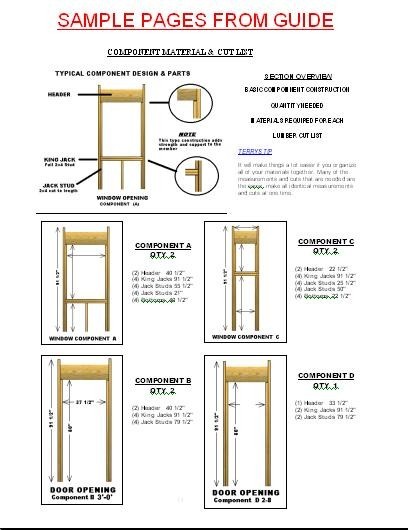 16x24MM Cabin w/Loft Plans Package, Blueprints, Material List & Instruction Guid