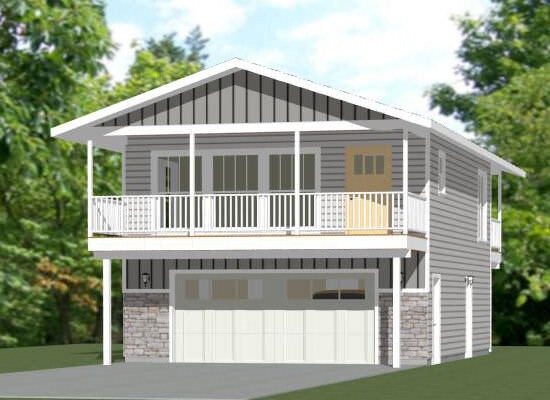24×32 House — 1 Bedroom 1.5 Bath — 830 sq ft — PDF Floor Plan — Model 8C