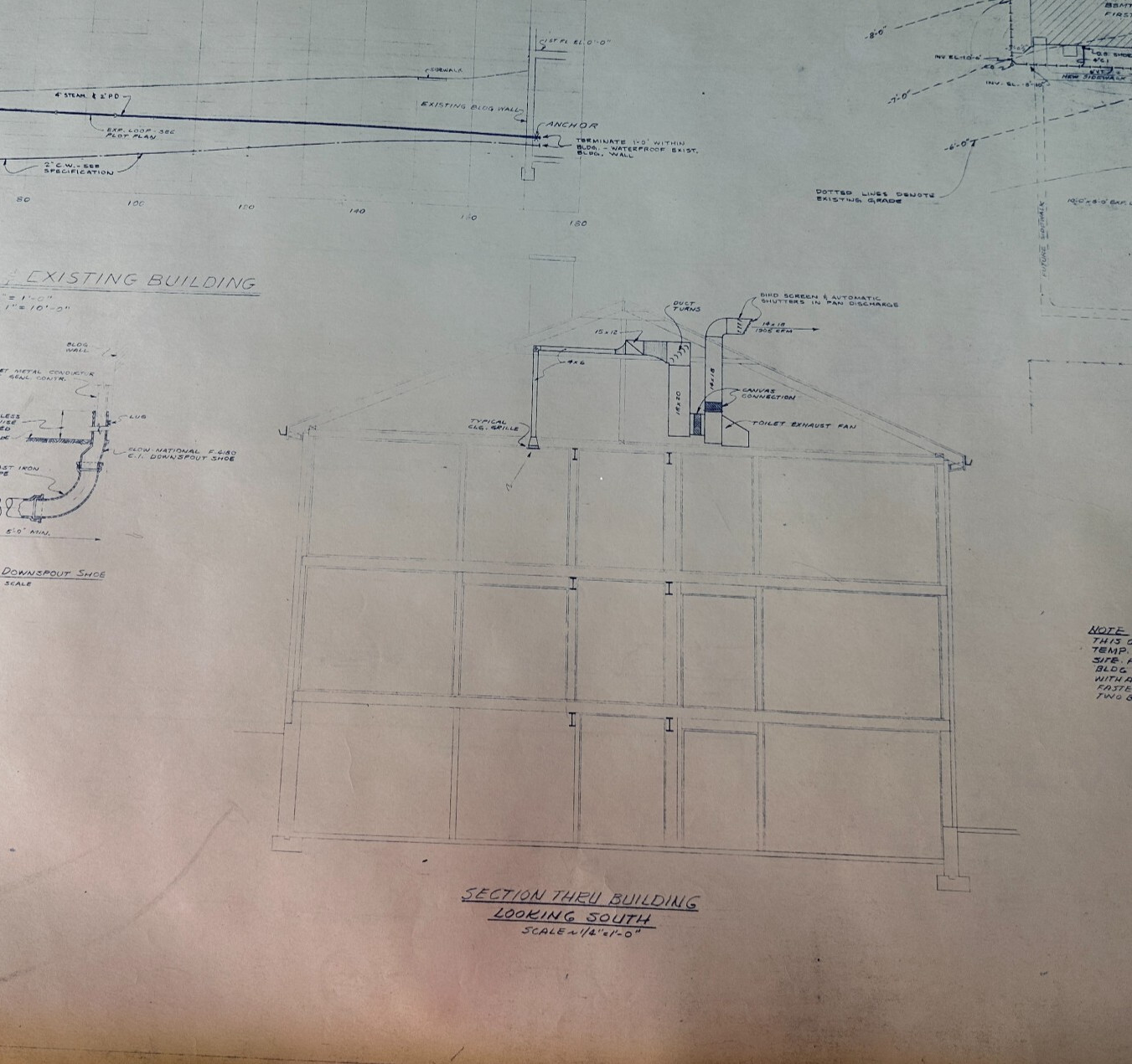 RARE Blueprints of Magnus Farm Historic Farm Rest Home Arlington Heights, IL VTG