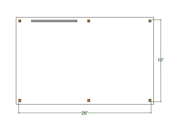 26’x16′ Pavilion with Pergola Plans, Outdoor Gazebo Blueprints