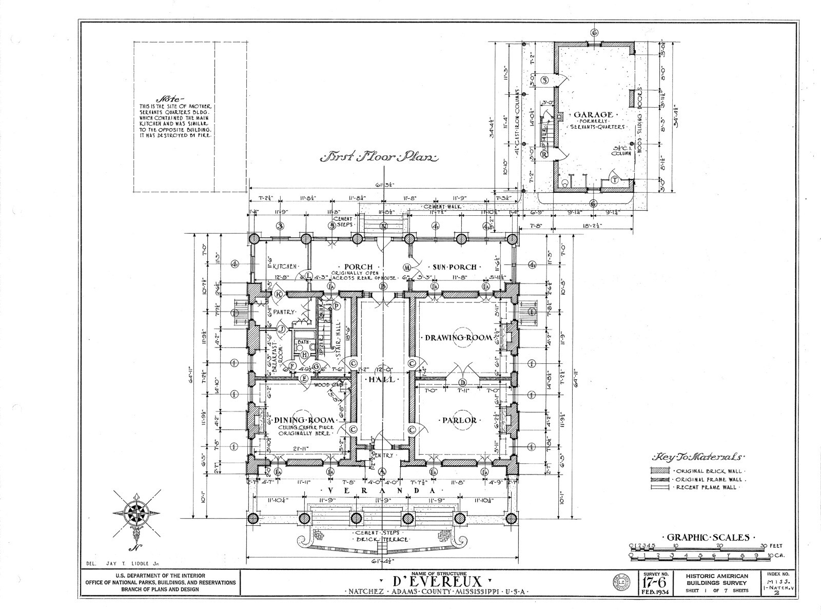 d’Evereux, a Southern Style Plantation House, printed architectural house plans