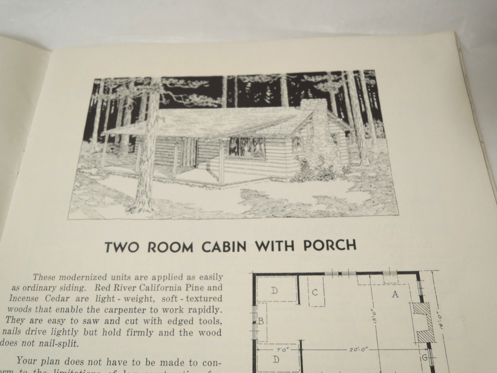 Paul Bunyan’s Log Cabin Booklet Red River Lumber 40 pp. 1937 [Acceptable]