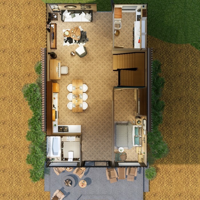 Container house plans – 3 bedrooms – 2 bathrooms – Digital PDF File