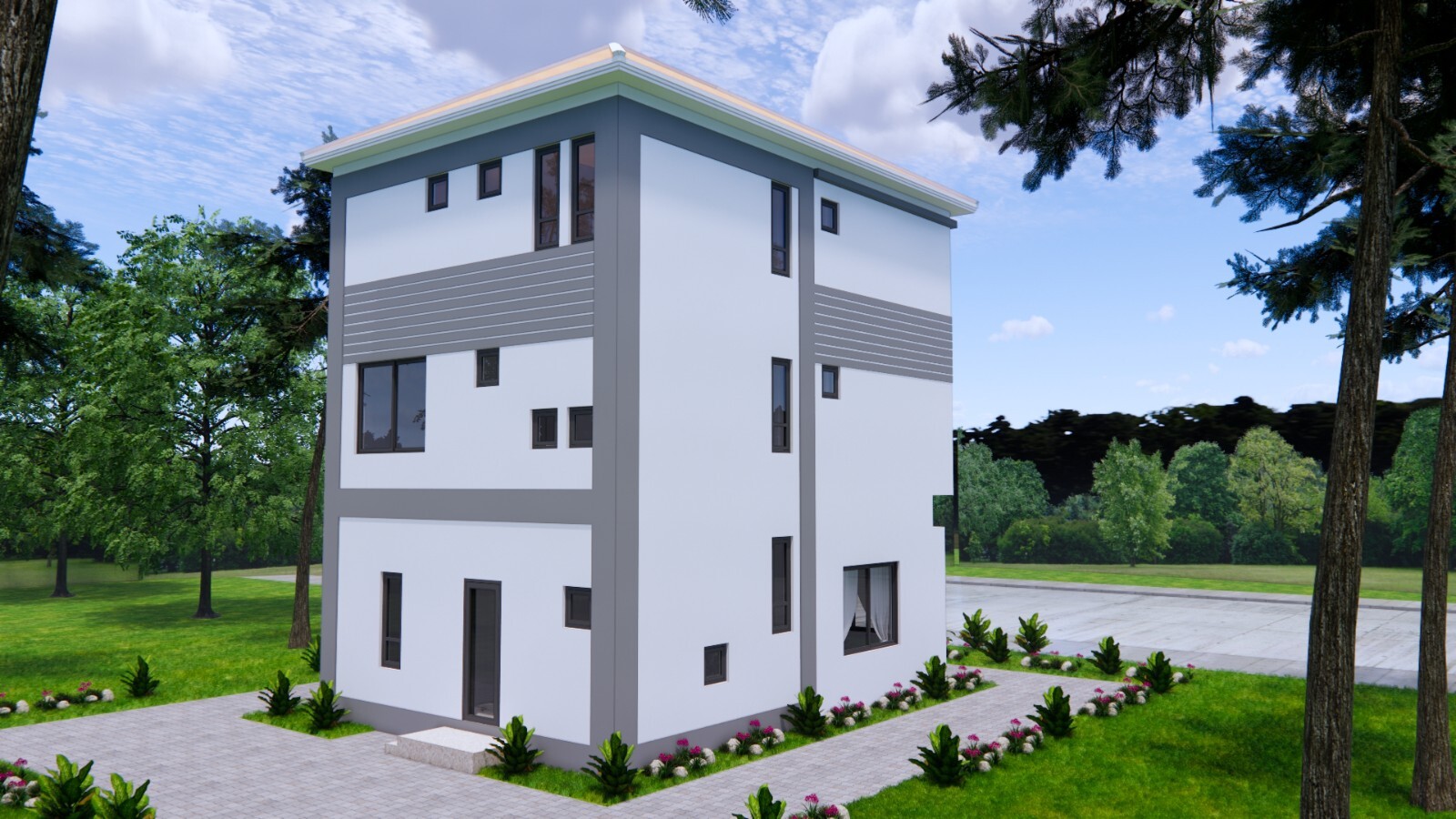 23×30 Feet House Design Plans 7×9 Meter 5 Beds 6 Baths Modern Hip (A4 Hard Copy)