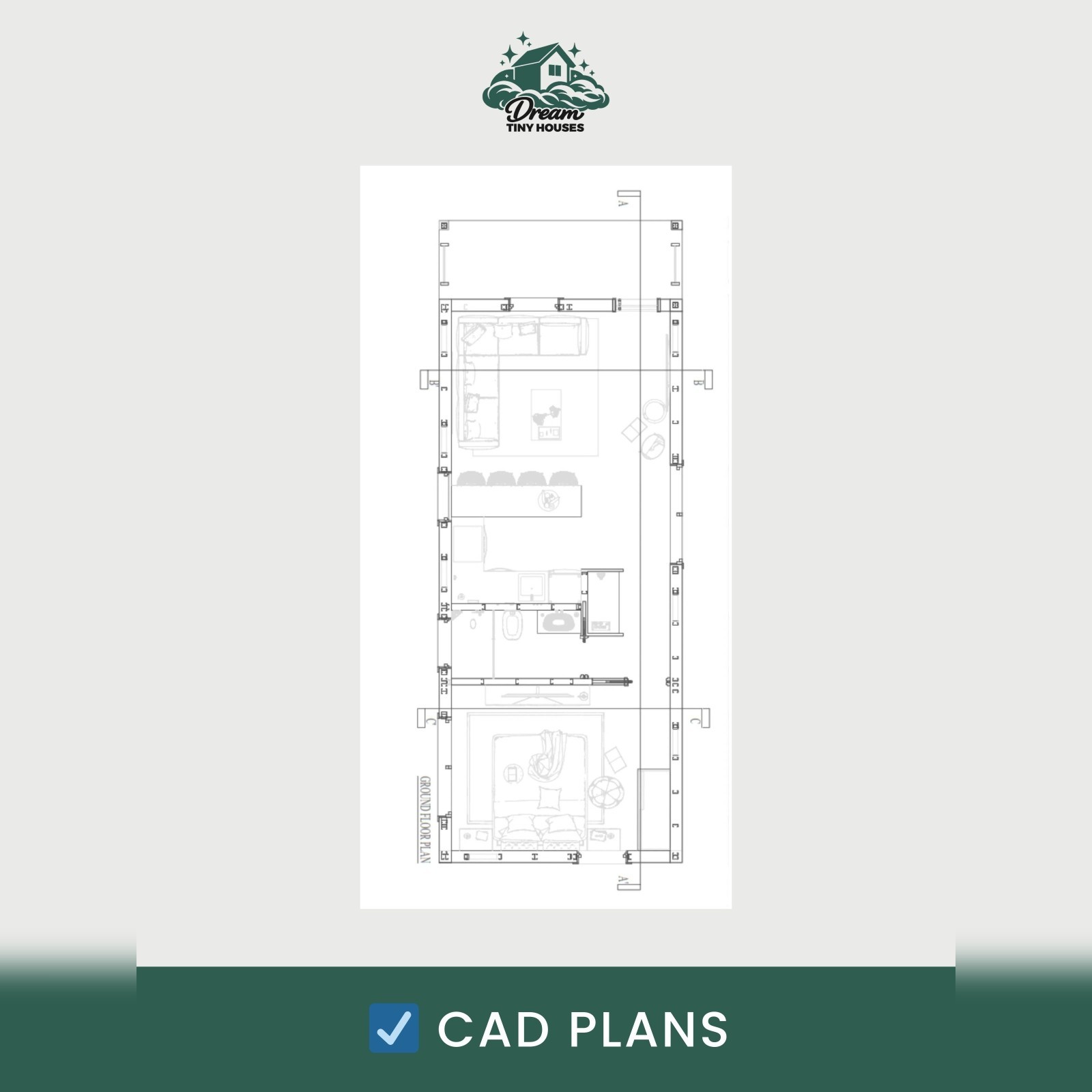 The Solara Tiny House Blueprint Set (CAD File + Materials List)