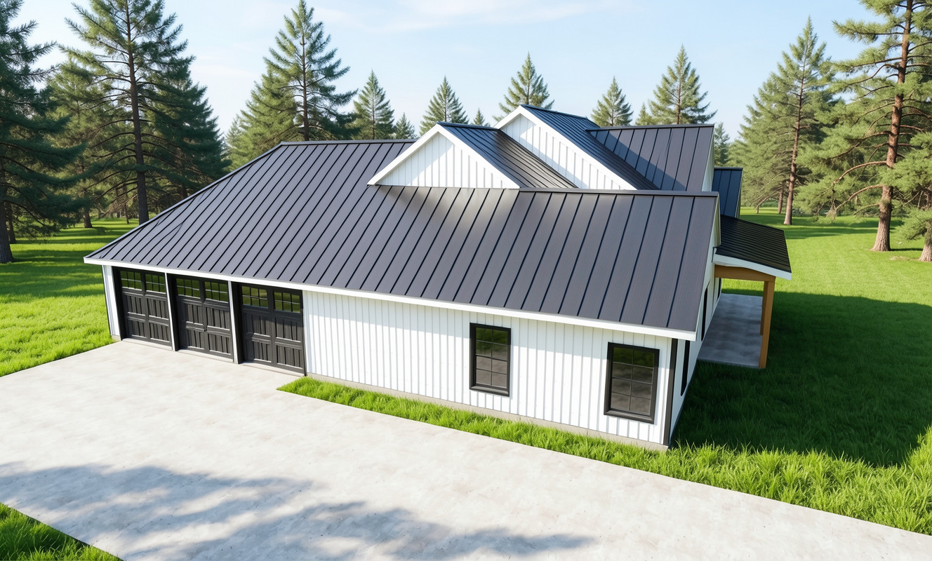 Classic Country Farmhouse Plan: 2,250 (Living) Sqft-3 Bedroom-2.5 bath-Office-Di