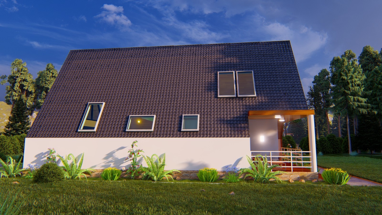 A frame house plan [2 bedrooms]