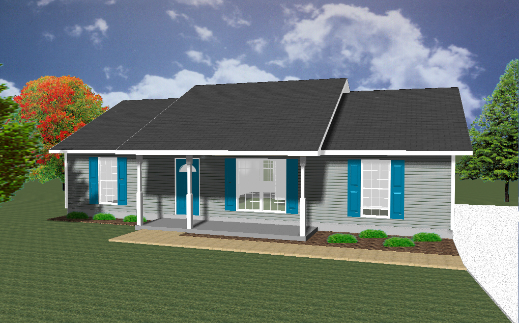House Plan PDFs for 1358 Sq. Ft. 3 Bedroom House