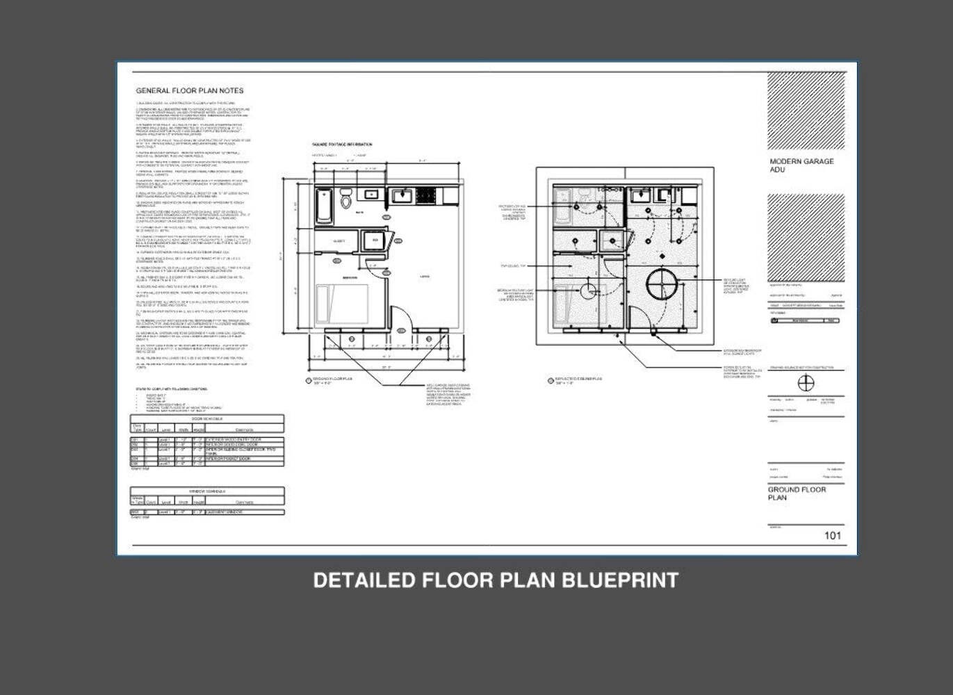 Modern Garage ADU 1 bed 1 bath (20’x20′) 400 SF – Affordable Custom House Plans