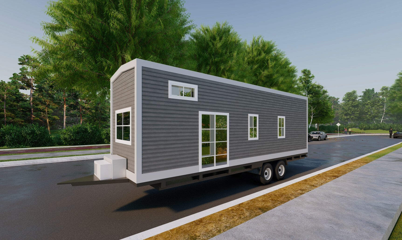 Mobile Tiny Home on Wheels with Loft Mezzanine 36’x 8’ | 288 Sq Ft