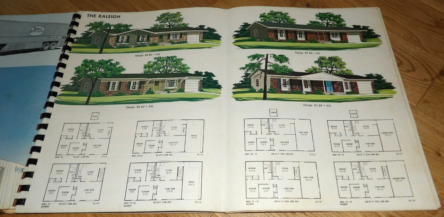 MCM 1970 Mid-Century House Designs/Plans National Homes Corp Large Spiral Bound