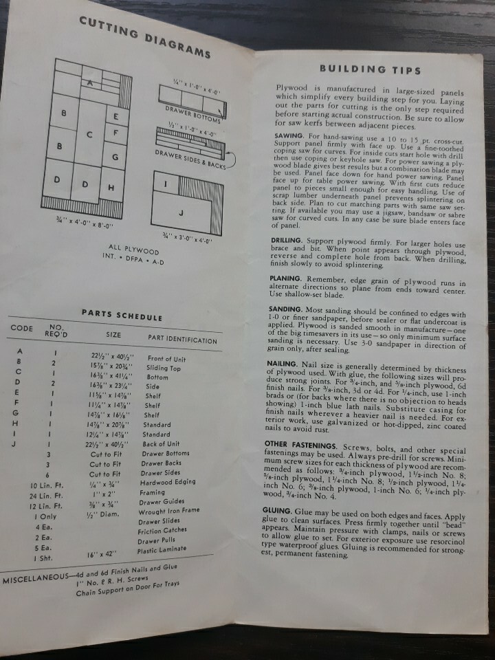 Handy Plans- Bar Cabinet Plans American Plywood Association
