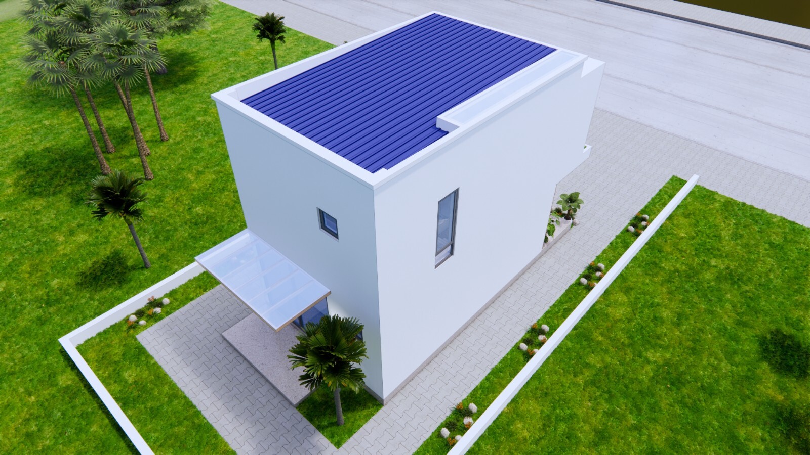 16×30 Feet Small House Plan 4.7×9 Meter 2 Bed 2 Bath Hidden Roof (A4 Hard Copy)