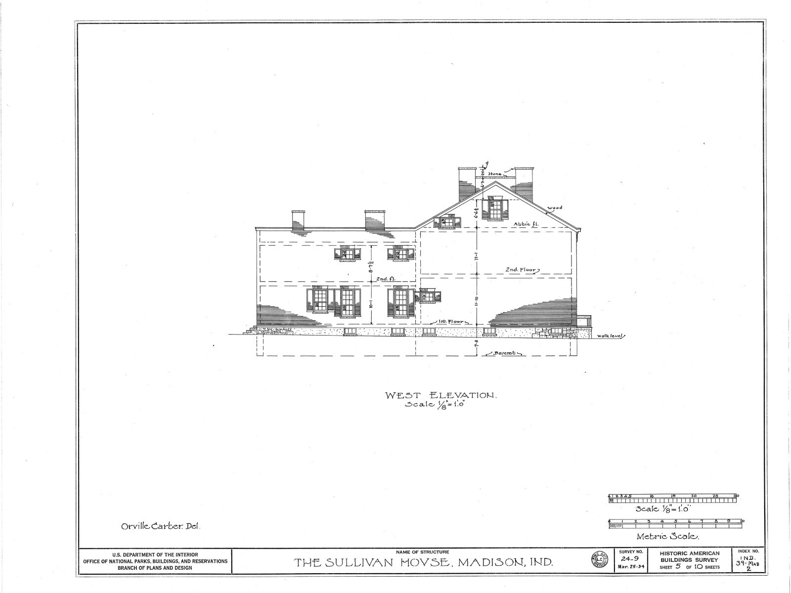 Traditional Colonial Brick Townhouse, narrow lot, 4+ bedrooms, home plans