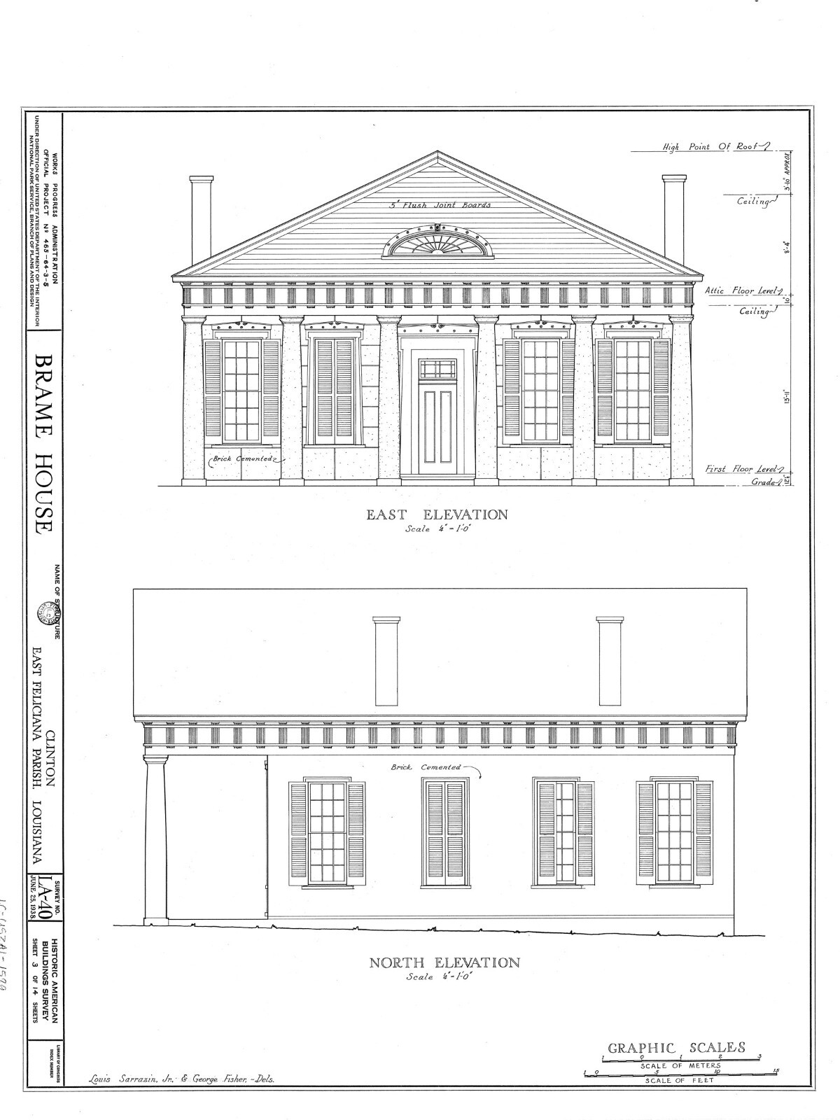 Architectural House Plans, Southern Style Antebellum country home w/ cottage