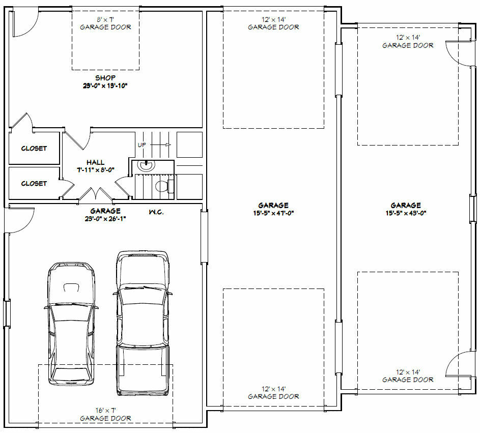 56×50 Apartment – 2-RV – 3 Br 2.5 Ba – PDF FloorPlan – 1,703 sqft – Model 1