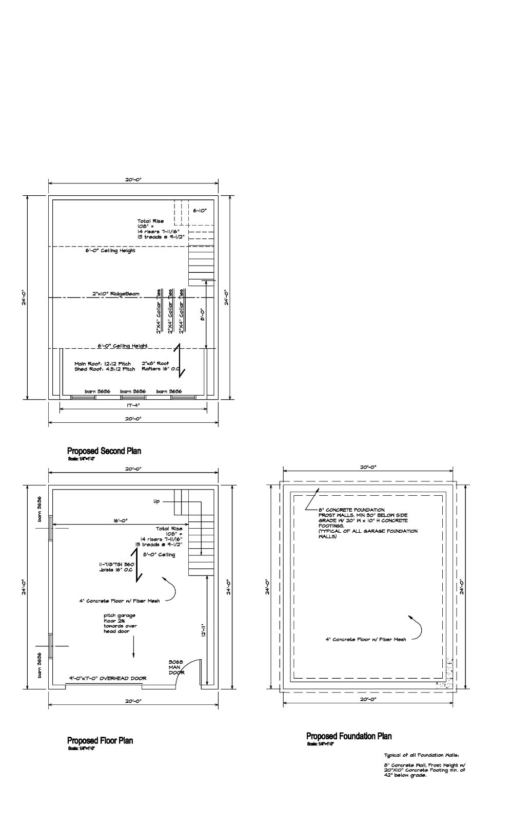 20’X24′- 24’X20′ TWO CAR GARAGE PLANS GABLE DORM ROOF GARAGE PLAN 18-2024GBL-5
