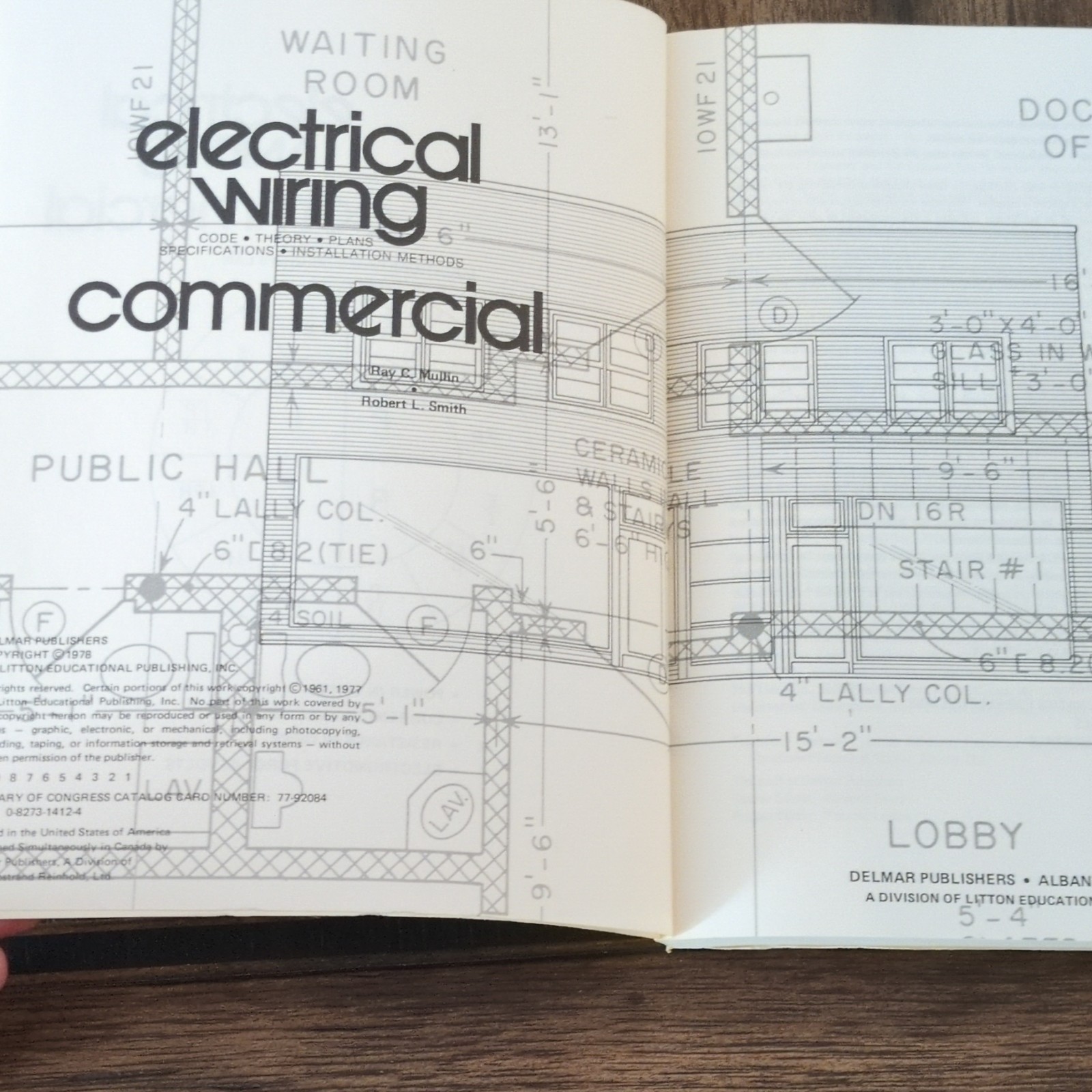Delmar Publishers Electrical Wiring Commercial Building Book w/ Plan Sheets