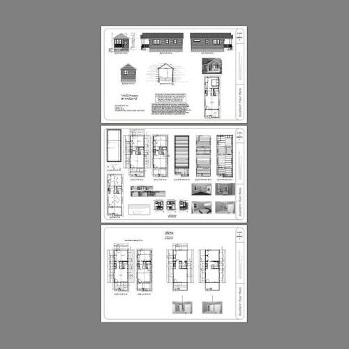 14×32 Tiny House — 447 sq ft — PDF FloorPlan — Model 1D