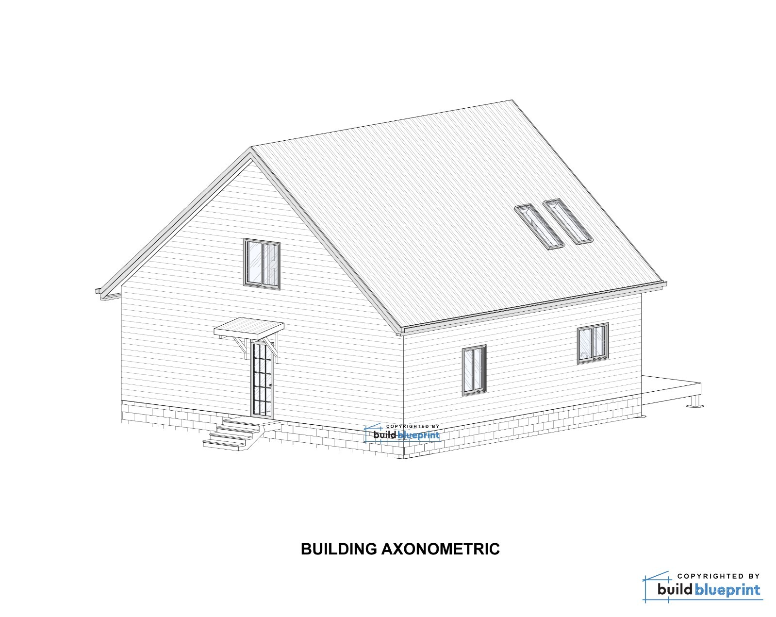 32′ x 32′ Modern Vacation Cabin Architectural Plans 1363SF – PDF Download