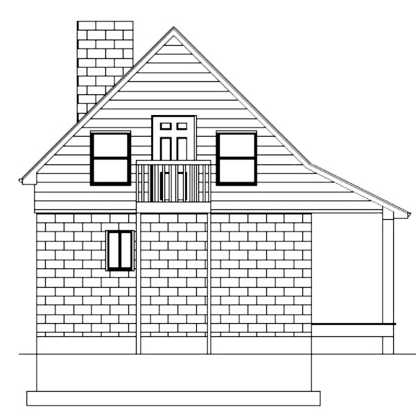 20 x 30 Cabin Plans with Porch, Loft, Basement and Fireplace